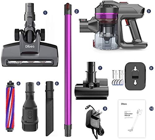 Dibea E19 Lightweight Cordless Vacuum Cleaner 12000Pa Powerful Suction Bagless Rechargeable Vacuum Cleaner 2 in 1 Bagless Cyclone Filtration Hard Floor Carpets Auto Pet Hair Wall Mount Charging Dock E19 White Dibea E19 Lightweight Cordless Vacuum Cleaner 12000Pa Powerful Suction Bagless Rechargeable Vacuum Cleaner 2 in 1 Bagless Cyclone Filtration Hard Floor Carpets Auto Pet Hair Wall Mount Charging Dock E19 White