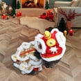 thumbnail image 5 of Lion Dance Dog Costosetume for Winter, Festive Chinese Lion Dog Costume for Small Dogs & Cats, Warm Lion Dance Costume for Dog to Celebrate Lunar New Year, White Color, Size M, 5 of 6