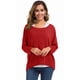 thumbnail image 2 of Jersey holgado extragrande UGET de punto rojo para mujer, 2 of 5