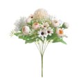 thumbnail image 1 of Wosthever 2020 nueva flor de Rosa artificial escritorio decorativo ramo de rosas decoración del banquete de boda Flores artificiales champán blanco PC 1, 1 of 6