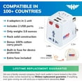 thumbnail image 4 of Hero Universal Travel Adapter (2 USB Ports) - Power Plug for US Europe France UK Ireland Thailand NZ Australia 100+ Countries, 4 of 10