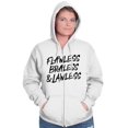 thumbnail image 5 of Flawless Braless Lawless Attitude Zip Hoodie Sweatshirt Women Brisco Brands L, 5 of 6