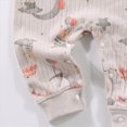 thumbnail image 6 of 6-9 Months Infant Print Rompers,Cute Cartoon Long Sleeve Baby Jumpsuit,Soft Warm Fall Winter Unisex Onesie for Newborn Infant Boys Girls 3 6 9 12 18 Months,Light Gray, 6 of 7