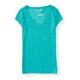 thumbnail image 1 of Camiseta básica Aeropostale para mujer Jacquard Burnout azul mediana, 1 of 2