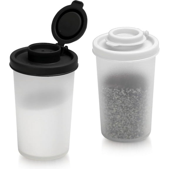 SIGNORAWARE Airtight Salt & Pepper Shakers Set of 2, 4.75 oz Black & White