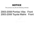 thumbnail image 2 of Transit Auto Front Complete Suspension Shocks Strut and Coil Spring Mount Assemblies Kit for Car 2003-2008 Toyota Matrix Pontiac Vibe - Left Right Side (Driver Passenger) K78A-100101, 2 of 2