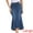Deep Blue, variant on DARING DIVA Women's High Waist Raw Hem Fishtail Midi Skirt with Pockets XS Medium Blue