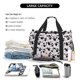 thumbnail image 5 of Fotbe Cute Animal with Cow Bolsa de Viaje con Estampado, Bolsa de Fin de Semana para Mujer con Compartimento para Zapatos, Bolsa de Gimnasio con Bolsillo Húmedo, 5 of 7