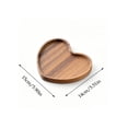 thumbnail image 3 of Miwamany Heart Shaped Wooden Tray Platter, Small Solid Wood Serving Plate for Snacks Fruit, Decorative Catchall Organizer for Living Room Coffee Table Tea Room, 3 of 7