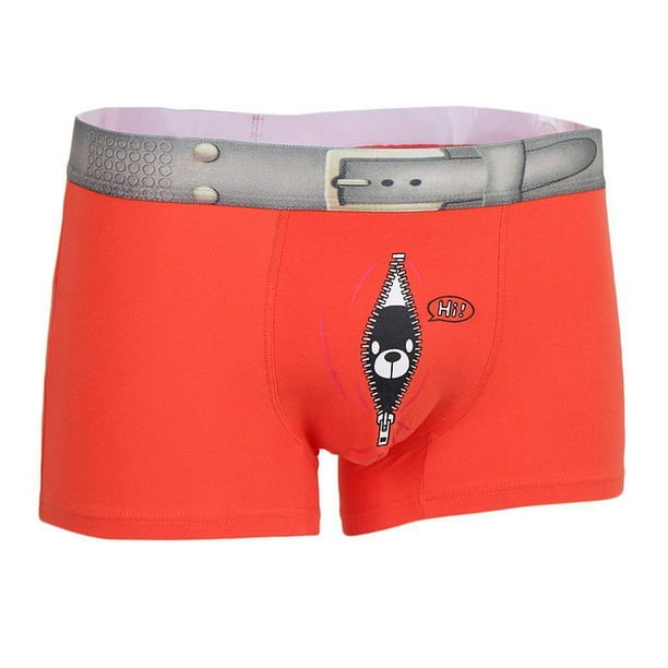 Calzoncillos bóxer con estampado de oso divertido para hombre
