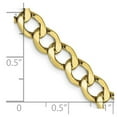 thumbnail image 2 of 10k Yellow Gold Polished Lightweight Lobster Claw Closure 6.5mm Semi-Solid Curb Link Chain Necklace 20 Inch Chain Neckla, 2 of 2