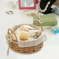 thumbnail image 3 of GROWTH TANK Handmade Storage Basket Desktop Sundries Organizer for Bread Snack Breakfast Round L, 3 of 9