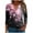 Multicolor Plus Size Blouse for Women_x, variant on CYMMPU 3/4 Sleeve Blouses for Women Dressy Casual Spring Tops Loose Fit Summer Fashion Shirts Tunic Tops Flower Printed V Neck Business Elegant Work Topss Multicolor XXXL