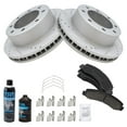 thumbnail image 2 of TRQ Performance Coated Brake Rotor & Ceramic Pad Front Kit w/Chemicals BKA17531 Fits select: 1999-2004 FORD F250, 1999-2004 FORD F350, 2 of 8