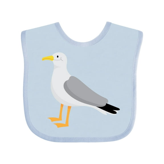 Inktastic Funny Seagull Bird Boys or Girls Baby Bib