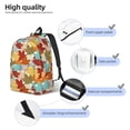 thumbnail image 3 of Disketp Fall Maple Leaves print Canvas Backpack Lightweight Travel Daypack Student Rucksack Laptop Backpack-Medium, 3 of 5