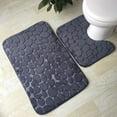 thumbnail image 5 of Save up to 50% Skegnu Bathroom Rugs Sets 2 Piece With Toilet Rugs U Shaped Enlarge Thicken Bath Mat Set With PVC Non Slip Rubber Backing Microfiber Shag Rug For Bathroom Decoration Toilet Washers, 5 of 5