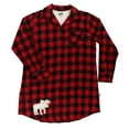 thumbnail image 3 of LazyOne Button-up Sleepshirt, Nightshirts for Women, Red Plaid, S/M, 3 of 7