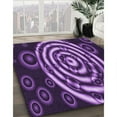 thumbnail image 3 of Ahgly Company Machine Washable Indoor Rectangle Transitional Purple Area Rugs, 3' x 5', 3 of 7