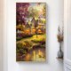 thumbnail image 2 of Cuadros Decorativos 5D bricolaje redondo completo diamante pintura bosque punto de cruz paisaje (L2118) Tmvgtek embutido en tela, 2 of 9