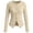 Beige, variant on Women's Round Neck Slim Fitted Button Up Long Sleeve Ribbed Knit Cardigan Sweater Jacket, Lightweight Soft Skin-Friendly Business Casual Work Layering for Fall Winter Daily Beige