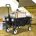 thumbnail image 5 of NiamVelo Folding Wagon Cart Collapsible Foldable Wagon Outdoor Utility Wagon, Beach Wagon Cart with with All Terrain Wheels & Adjustable Handle for Camping, Shopping, Garden and Beach(Black), 5 of 9