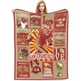 thumbnail image 2 of Football Blanket American Football Sport Team Throw Blanket Soft Flannel Plush Football Style Blanket Gift for Men Women Boys Kids Football Lovers Fan Gifts for Sofa Bed Couch Decor 50"X40", 2 of 5