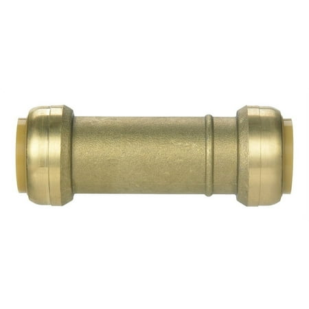 SharkBite 1 in. Push x 1 in. Dia. Push Brass Slip Coupling