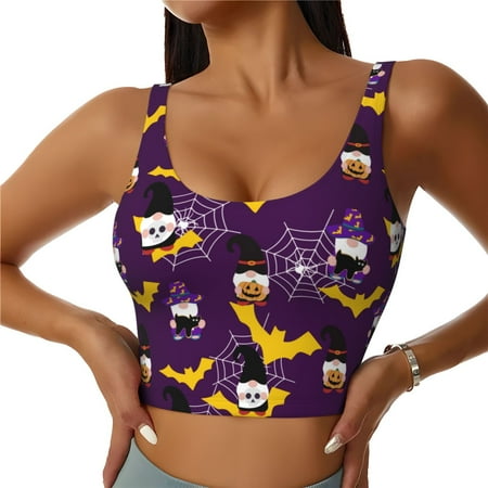 Matuu Halloween Gnomes1 for Women s Sports Bra - Soft  Comfortable and Breathable Sports Vest for Yoga  Fitness  and Dance-Large