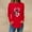 Red, variant on Sakmal Plus Size Tops for Women Green Long Sleeve Crew Neck Love Heart Tunic Womens Shirts Under $5