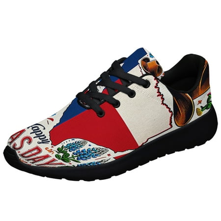 

Happy Texas Day Texas Lone Str Stte Shoes Sneakers Black Size 10