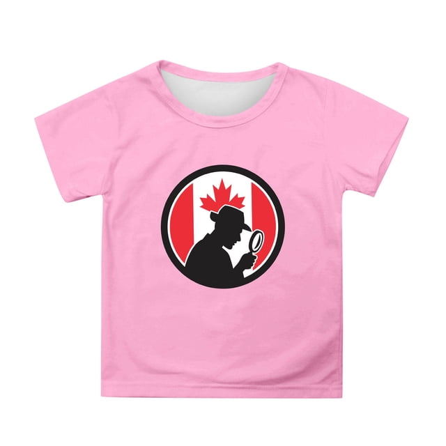 T-shirt à Manches Courtes pour Filles, Col Rond, Coupe Décontractée, Basique