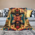 thumbnail image 2 of Nawypu Red Boho Style Blanket Soft Flannel Colorful Decorative Throw Blanket Holiday Square Birthday Blanket for Easter Gifts Home Couch Sofa Bed Room  Blanke, 2 of 6