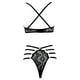 thumbnail image 5 of Gibobby Conjuntos de bragas de encaje Tanga de Encaje Nueva Ropa Interior Sexy Lencería Tanga Flor Ropa de Dormir Sujetador de Íntimos Bustier Lingerie(Negro, XXG), 5 of 5
