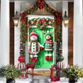 thumbnail image 4 of hengsof Christmas Door Cover Banner Decorations Santa Claus Door Cover Holiday Wall Backdrop for Winter Front Porch Banners Indoor Outdoor Christmas Party Decor 35x71 inch, 4 of 6