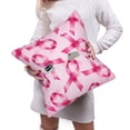 thumbnail image 6 of Bingfone Breast Cancer Ribbons Awareness Linen Throw Pillow Covers Cushion Case Pocket Button Vintage Farmhouse Pillowcase for Sofa Couch Bed 16"x16", 6 of 9