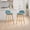 Teal/Natural, variant on Vera Upholstered Wood Counter Height Barstool in Natural Finish with Moss Green Seat - Set of 4