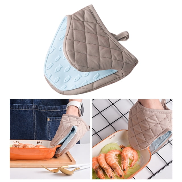 Mini manoplas de silicona para horno, juegos de agarraderas para cocina, resistentes al calor, pequeños guantes antiescaldados, agarre de pellizco para cocinar, hornear, barbacoa Adepaton WMZL-1755-3