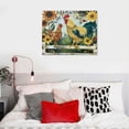 thumbnail image 5 of Feiri Farmhouse Chicken Wall Art Rooster Sunflowers Pictures Kitchen Decor Motivational Quotes Canvas Painting Rustic Country Flowers Poster Framed Artwork for Kitchen Living Room  16x12in, 5 of 6