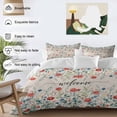thumbnail image 3 of King 4 Piece Bedding Set Independence Day Blue Red Floral Soft Breathable Duvet Cover and Pillowcase, Summer Pastoral Wildflower Duvet Cover Set Bed Sheets for Bedroom Dormitory Guest Room, 3 of 9