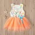 thumbnail image 5 of LIIPEE Girls Dresses Casual Kids Easter Bunny Cartoon Sleeveless Crew Neck Summer Dress Party Toddler Children Comfortable Breathable Soft Cute Princess Dresses,Orange,3-6 Months, 5 of 9