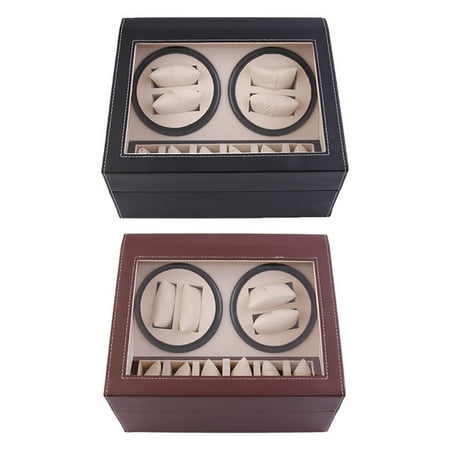 2017 New Fashionable 10 Grid Leather Watch Box Organizer Jewelry Display Storage Case