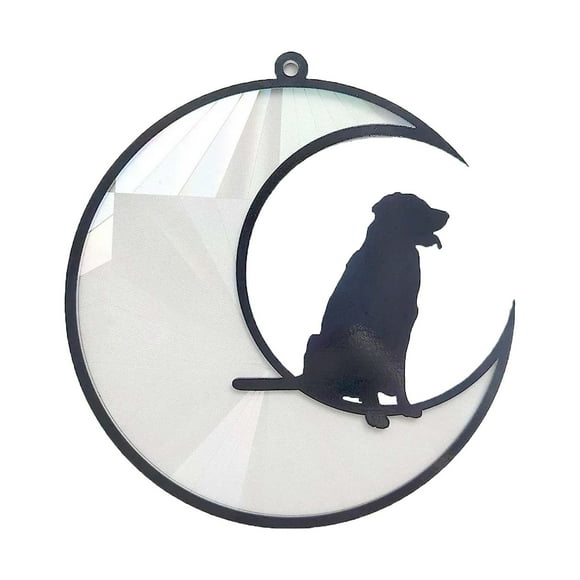 Herunwer Empreinte de Patte d'Animal Attrape-Soleil Ailes d'Ange, Décoration de Fenêtre Commémorative pour Souvenir de Perte d'Animal, Ornement Attrape-Lumière Arc-en-Ciel
