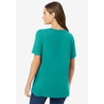 thumbnail image 2 of Woman Within Plus Size Perfect Short-Sleeve Crewneck Tee (Petite Available), 2 of 6