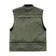 thumbnail image 7 of hopeusnice Men's Outdoor Travel Photographer Vest Multi-Pockets Quick Dry Breathable Mesh Fishing Hiking Waistcoat Vest Coat Green M, 7 of 7