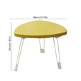 thumbnail image 3 of Foldable Small Round Wood Side Table with Double Layer Storage for Sofa Bedroom and Balcony, 3 of 6
