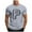 Gray T-Shirt, variant on Letter P Short Sleeve Tops for Men Summer Crewneck T-Shirts Lightweight Athletic Workout Muscle Tee Outdoor Wear White M