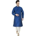 thumbnail image 1 of Royal Kurta Mens Silk Woven Kurta Churidar (40, Royal Blue), 1 of 1