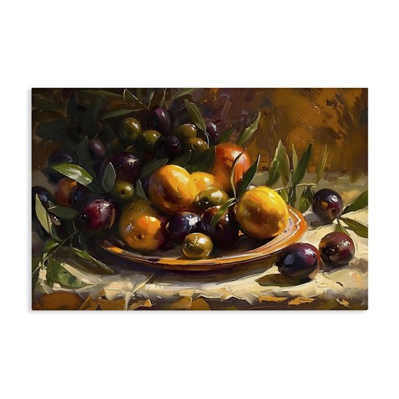 Stupell Industries Traditional Array of Olives & Citrus Canvas Art, 24 x 16, by Creative Studio
