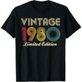 thumbnail image 2 of 1980 43rd Birthday Vintage Limited Edition 43 Years Old T-Shirt, 2 of 3